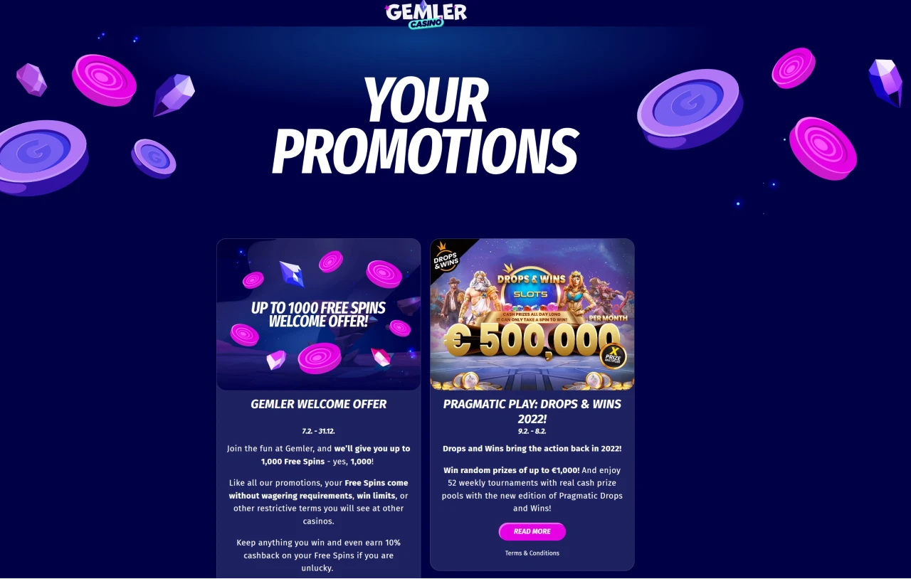 Gemler Casino skärmbild 3